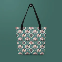 Lotus Blossom Elegance Tote Bag - Carry with Grace - Image 3