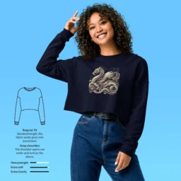 Comfort Meets Style | Dragon Inspired Crop Sweatshirt - Image 4