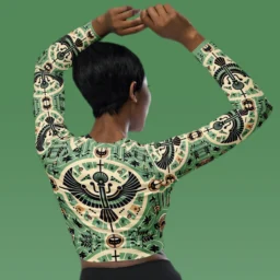 Eco-Friendly Recycled Long-Sleeve Crop Top - Image 3