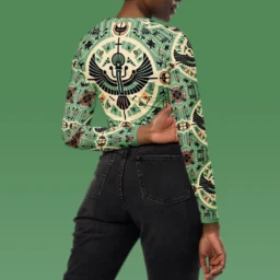 Eco-Friendly Recycled Long-Sleeve Crop Top - Image 4