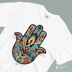 Hamsa Hand Heavyweight T-Shirt – Artistic Protection & Fortune - Image 20