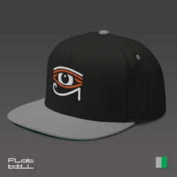 High-Profile Flat Bill Cap - Eye of Horus Design - Image 10