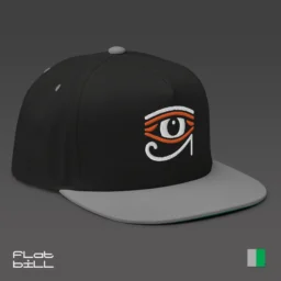 High-Profile Flat Bill Cap - Eye of Horus Design - Image 9