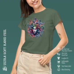 "Medusa's Gaze" Women's High-Waisted T-Shirt - Image 4