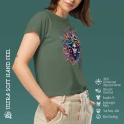 "Medusa's Gaze" Women's High-Waisted T-Shirt - Image 5