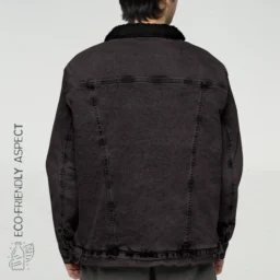 Men's Eco-Friendly Denim Sherpa Jacket - Warmth, Style, Sustainability - Image 3