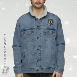 Men's Eco-Friendly Denim Sherpa Jacket - Warmth, Style, Sustainability - Image 8