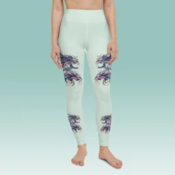 Mystical Dragon All Over Print Yoga Leggings - Image 3