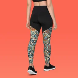 Vibrant Paisley Performance Leggings - Image 6