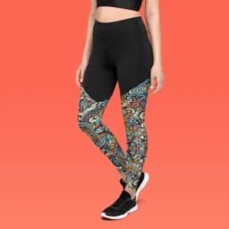 Vibrant Paisley Performance Leggings - Image 5