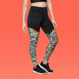 Vibrant Paisley Performance Leggings - Image 4