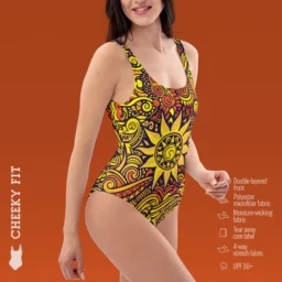 Vibrant Sunburst One-Piece Swimsuit - Image 4