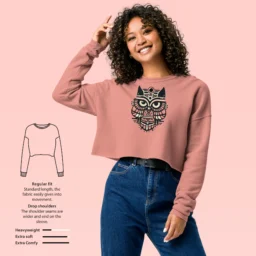 Wisdom Crop Sweatshirt – Fashionable Comfort - Image 4