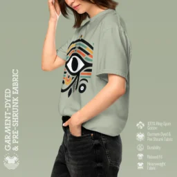 Women’s Eye of Horus Garment-Dyed Heavyweight T-Shirt - Image 6