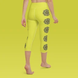 Yoga Capri Leggings with High Waist and mandala Design - Image 6