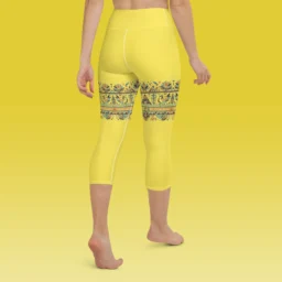 Yoga Capri Leggings with High Waist and Pharaoh's Legacy Design - Image 6