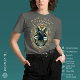 Bastet Radiance T-Shirt – Embrace Divine Light and Joy - Image 5