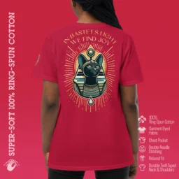 Bastet Radiance Women’s Premium T-Shirt – Embrace Joyful Light - Image 6