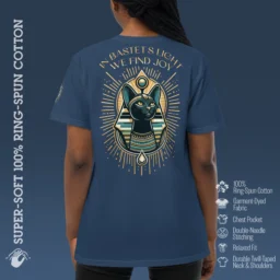 Bastet Radiance Women’s Premium T-Shirt – Embrace Joyful Light - Image 10