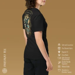 Bastet’s Radiant Joy Women’s Premium T-Shirt – Embrace Celestial Elegance - Image 4