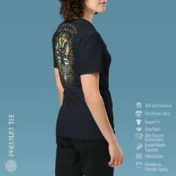 Bastet’s Radiant Joy Women’s Premium T-Shirt – Embrace Celestial Elegance - Image 8