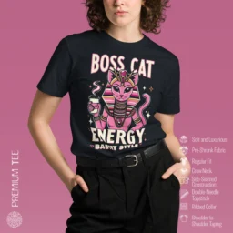 Women Premium T-shirt - Bastet Boss Cat - Image 5