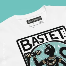 Women premium t-shirt Bastet Champion of the ages - Image 4