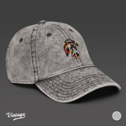 Vintage Falcon Embroidered Cotton Twill Cap - Image 3